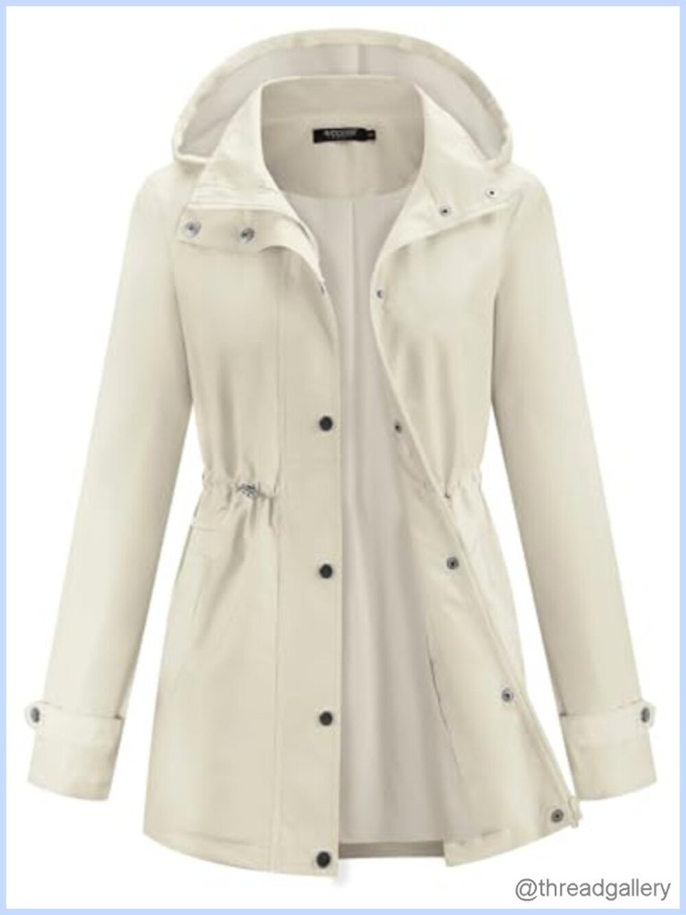 Waterproof Lightweight Hooded Rain Jacket Women Windproof Outdoor Hiking